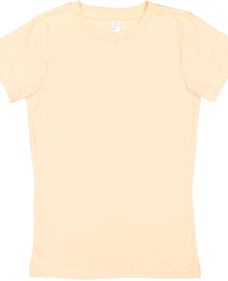 2616 LA T Girls' Fine Jersey Longer Length T-Shirt in Peachy