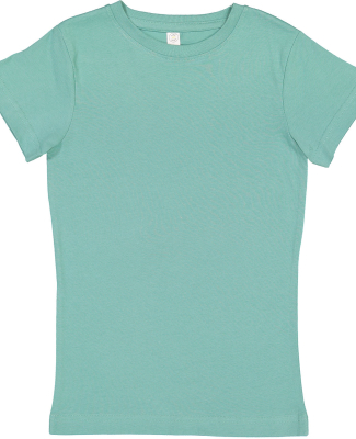 2616 LA T Girls' Fine Jersey Longer Length T-Shirt in Saltwater