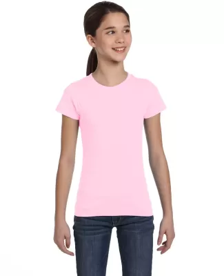 2616 LA T Girls' Fine Jersey Longer Length T-Shirt PINK