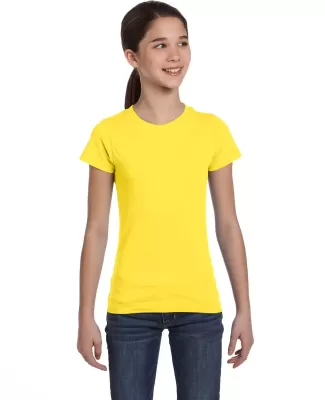 2616 LA T Girls' Fine Jersey Longer Length T-Shirt YELLOW