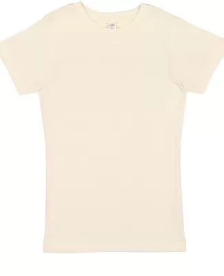 2616 LA T Girls' Fine Jersey Longer Length T-Shirt NATURAL