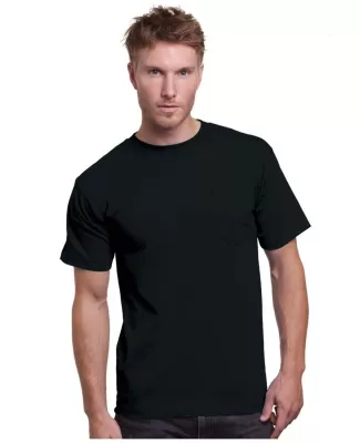 3015 Bayside Adult Union Made Cotton Pocket Tee in Black