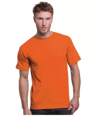 3015 Bayside Adult Union Made Cotton Pocket Tee in Bright orange
