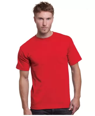 3015 Bayside Adult Union Made Cotton Pocket Tee in Red