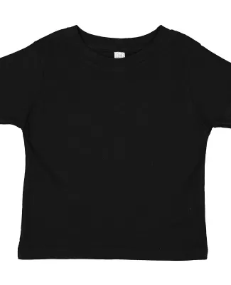 3301T Rabbit Skins Toddler Cotton T-Shirt in Black