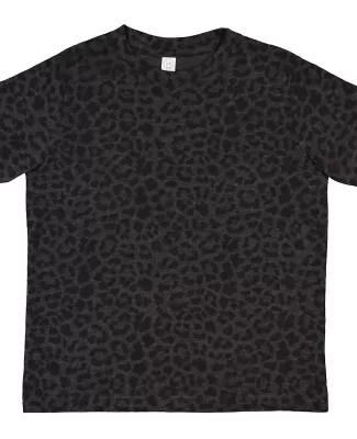 3321 Rabbit Skins Toddler Fine Jersey T-Shirt in Black leopard