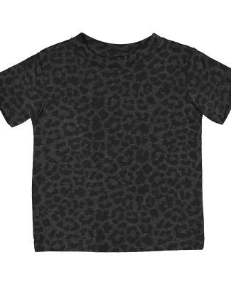 3322 Rabbit Skins Infant Fine Jersey T-Shirt in Black leopard
