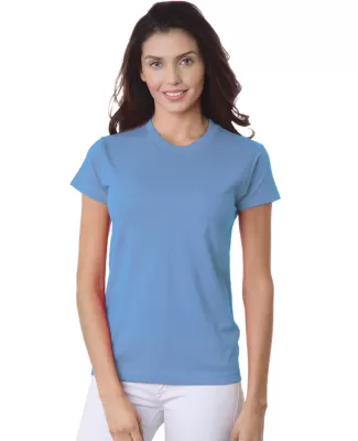 3325 Bayside Ladies' Short-Sleeve Tee in Carolina blue