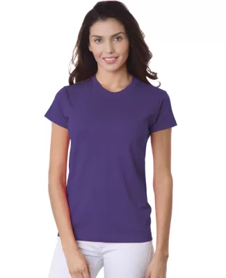 3325 Bayside Ladies' Short-Sleeve Tee in Purple