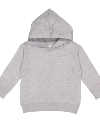 3326 Rabbit Skins Toddler Hooded Sweatshirt with P in Heather