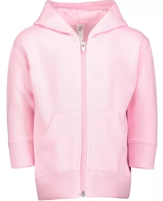 3446 Rabbit Skins Infant Zipper Hooded Sweatshirt in Pink