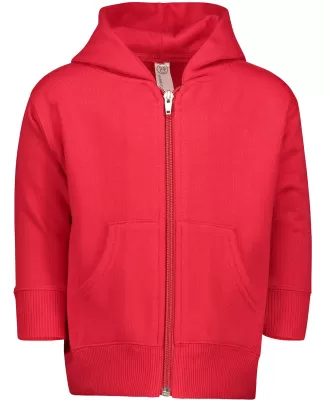 3446 Rabbit Skins Infant Zipper Hooded Sweatshirt in Red