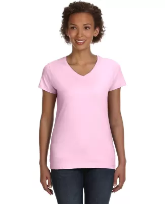 3507 LA T Ladies V-Neck Longer Length T-Shirt PINK