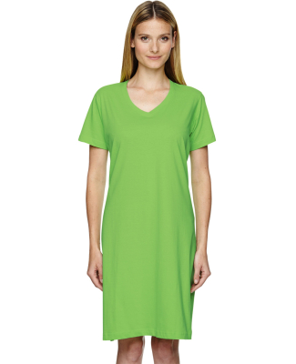 3522 LA T Ladies T-Shirt Dress in Key lime