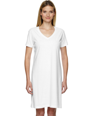 3522 LA T Ladies T-Shirt Dress in White