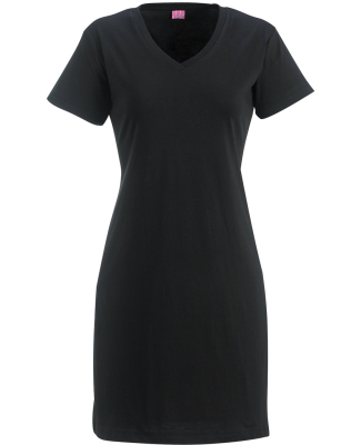3522 LA T Ladies T-Shirt Dress in Black
