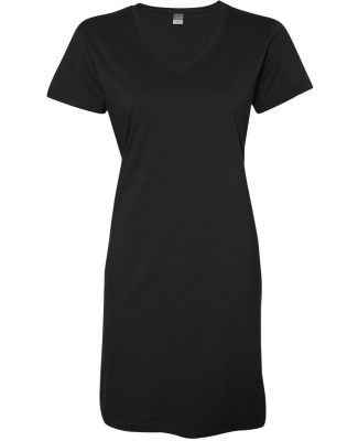 3522 LA T Ladies T-Shirt Dress BLACK