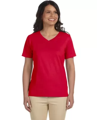 3587 LA T Ladies' V-Neck T-Shirt RED