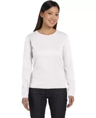 3588 LA T Ladies' Long-Sleeve T-Shirt WHITE
