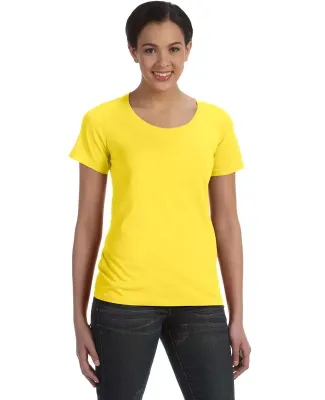 391 Anvil Ladies' Sheer Scoop-Neck Tee LEMON ZEST