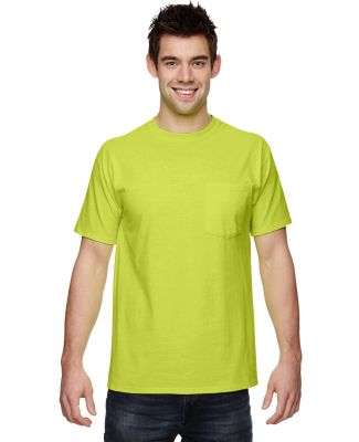 3930P Fruit of the Loom Adult Heavy Cotton HDT-Shi in Safety green
