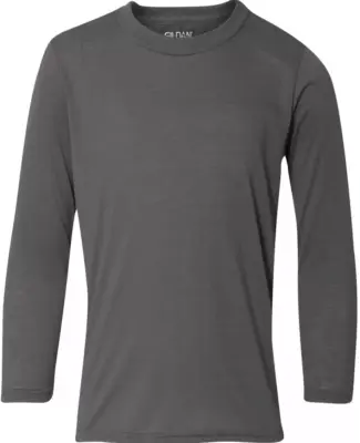 42400B Gildan Youth Core Performance Long-Sleeve T CHARCOAL