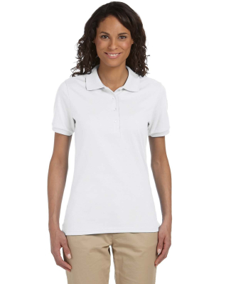 437W Jerzees Ladies' Jersey Polo with SpotShield in White