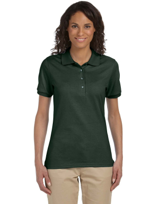 437W Jerzees Ladies' Jersey Polo with SpotShield in Forest green