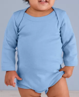 4411 Rabbit Skins Infant Baby Rib Long-Sleeve Cree in Light blue