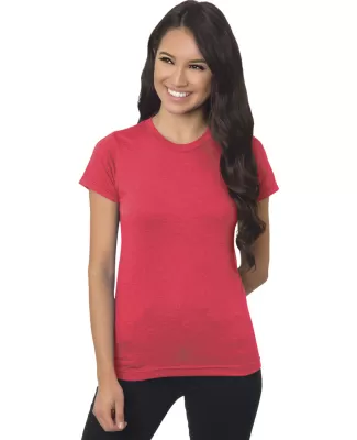 4990 Bayside Ladies' Fashion Jersey Tee in Heather red