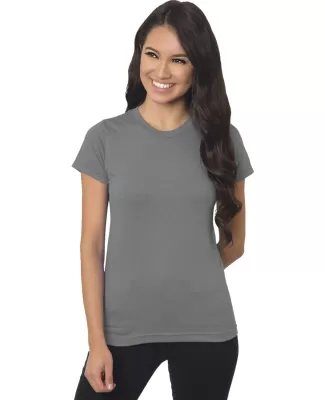 4990 Bayside Ladies' Fashion Jersey Tee in Charcoal
