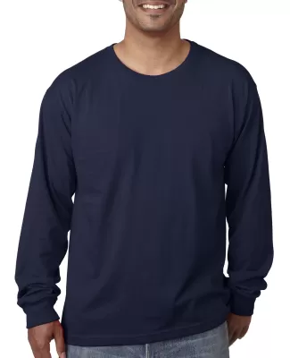 5060 Bayside Adult Long-Sleeve Cotton Tee in Light navy