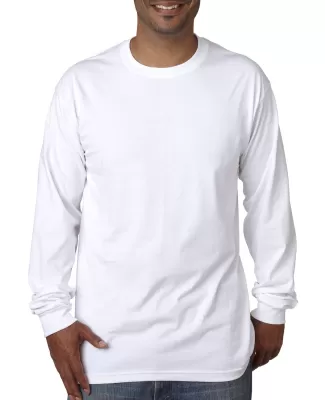5060 Bayside Adult Long-Sleeve Cotton Tee in White
