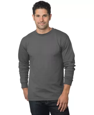 5060 Bayside Adult Long-Sleeve Cotton Tee in Charcoal