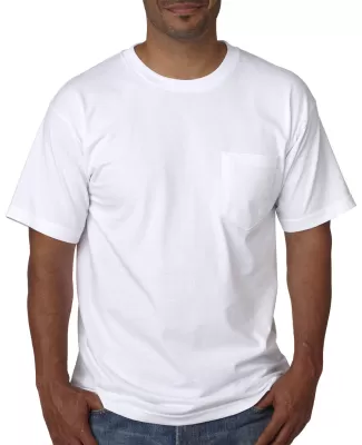 5070 Bayside Adult Short-Sleeve Cotton Tee with Po in White