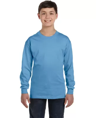 5400B Gildan Youth Heavy Cotton Long Sleeve T-Shir in Carolina blue