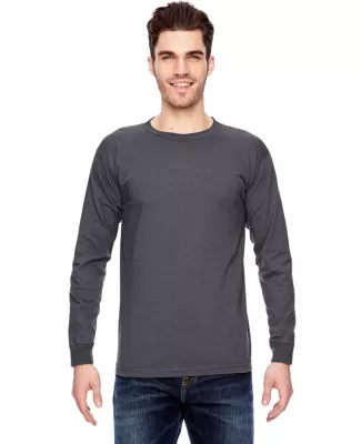 6100 Bayside Adult Long-Sleeve Cotton Tee in Charcoal