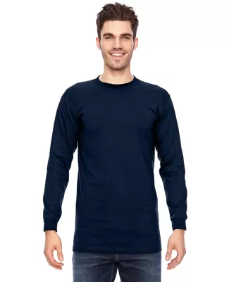 6100 Bayside Adult Long-Sleeve Cotton Tee in Navy
