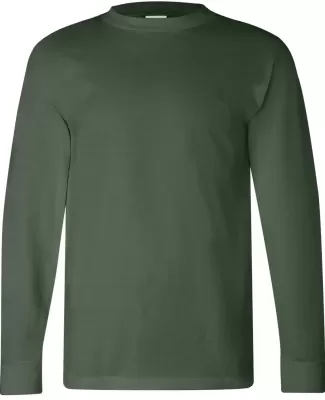 6100 Bayside Adult Long-Sleeve Cotton Tee FOREST GREEN
