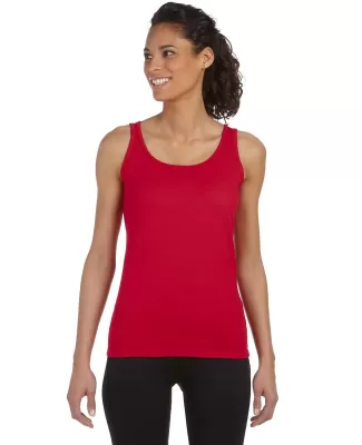 64200L Gildan Junior Fit Softstyle Tank Top in Cherry red