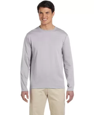 64400 Gildan Adult Softstyle Long-Sleeve T-Shirt in Rs sport grey