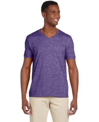 64V00 Gildan Adult Softstyle V-Neck T-Shirt in Heather purple
