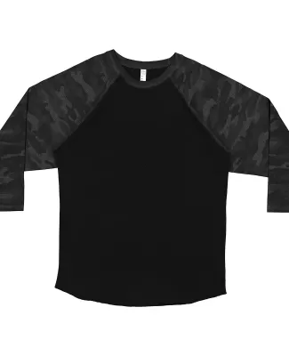 6930 LA T Adult Vintage Baseball T-Shirt BLACK/ STORM CMO