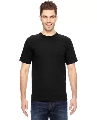 7100 Bayside Adult Short-Sleeve Tee with Pocket in Black