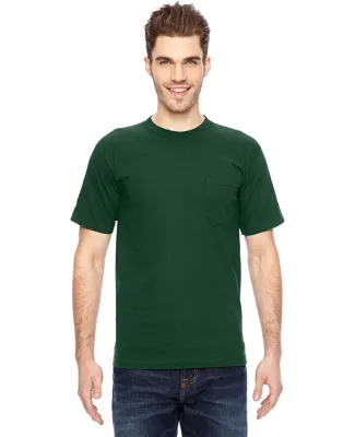 7100 Bayside Adult Short-Sleeve Tee with Pocket in Forest green
