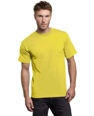 7100 Bayside Adult Short-Sleeve Tee with Pocket in Yellow