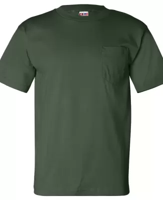7100 Bayside Adult Short-Sleeve Tee with Pocket FOREST GREEN