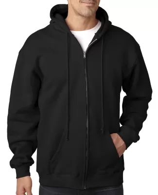 900 Bayside Adult Hooded Full-Zip Blended Fleece in Black