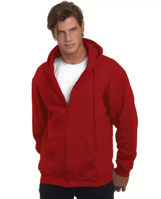 900 Bayside Adult Hooded Full-Zip Blended Fleece in Cardinal