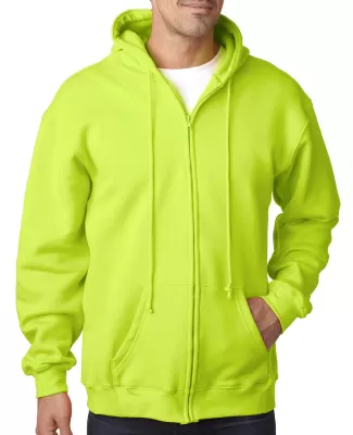 900 Bayside Adult Hooded Full-Zip Blended Fleece in Lime green